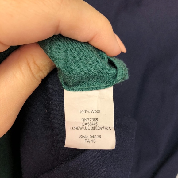 J. Crew Collection | Wool Green Blue Dress - Picture 5 of 6